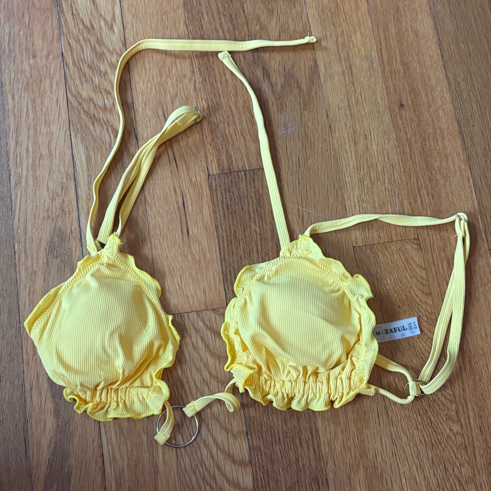 Zaful Yellow Bikini Top